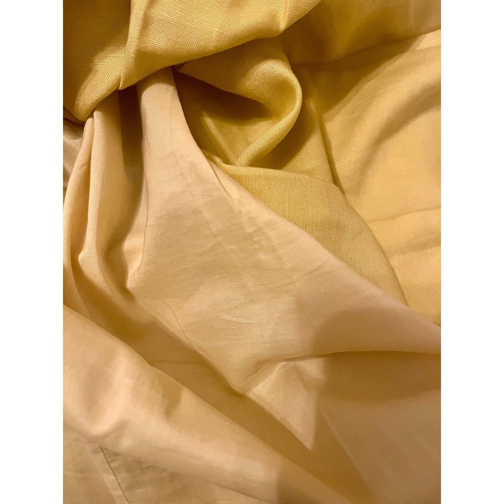 Banana Republic Chartreuse Pleated Skirt Size 10 Linen Blend Knee Length - Picture 6 of 8
